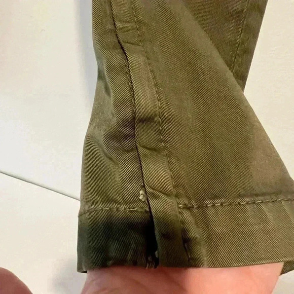 Vince. Cargo Pants Women’s Size 26 Olive Twill Military Style Skinny Mid Rise - Picture 9 of 9